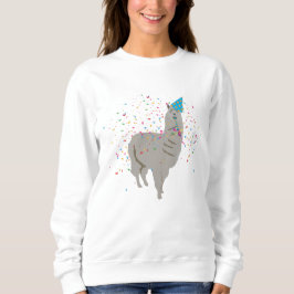 Llama Partying - Tiere mit Party Sweatshirt