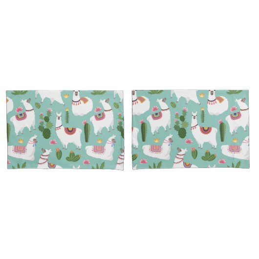 Llama Pattern Kissenbezug (Vorderseite-Set)