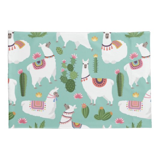 Llama Pattern Kissenbezug (Rückseite-Rechts)