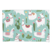 Llama Pattern Kissenbezug (Vorderseite-Links)
