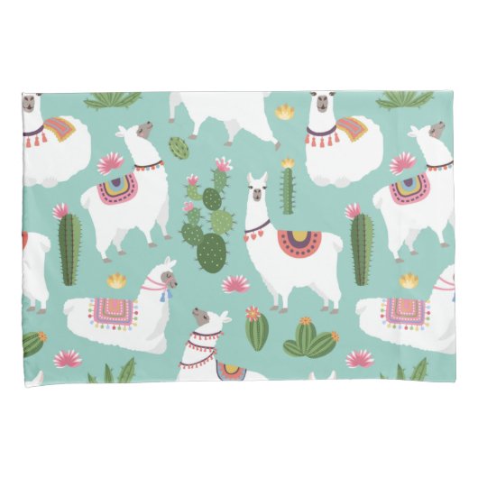 Llama Pattern Kissenbezug (Vorderseite-Rechts)