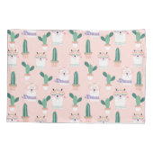 Llama Pattern Pillow Case Kissenbezug (Rückseite-Links)