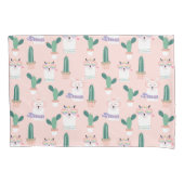 Llama Pattern Pillow Case Kissenbezug (Vorderseite-Links)