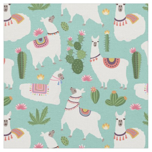 Llama Pattern Stoff (Nahaufnahme)