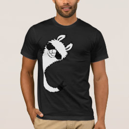 Llama Peace Sign Sunglasses Side View Victory Cool T-Shirt