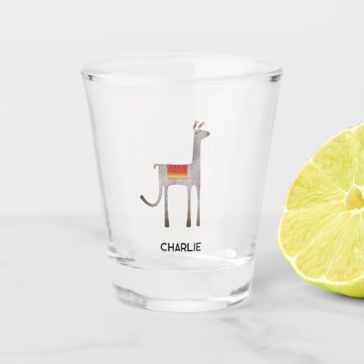 Llama Personalisiert Schnapsglas (Vorderseite)