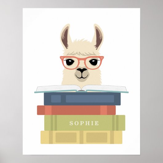Llama personalisierter Druck Poster (Vorne)