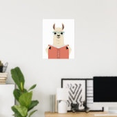 Llama personalisierter Druck Poster (Heimbüro)