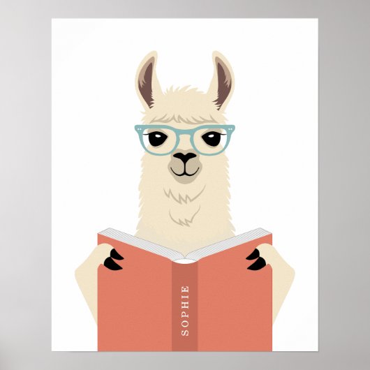 Llama personalisierter Druck Poster (Vorne)