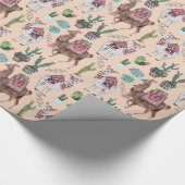 Llama | Pfirsich | Schleifpapier Geschenkpapier (Ecke)