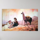 Llama Picture Cuzco Peru Poster (Vorne)