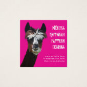 Llama Pink QR-Code Faserkarten (Vorderseite)