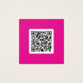Llama Pink QR-Code Faserkarten (Rückseite)