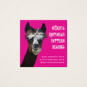 Llama Pink QR-Code Faserkarten (Vorderseite)