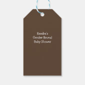 Llama Pink und Blue Gender Reveal Baby Dusche Geschenkanhänger (Rückseite)