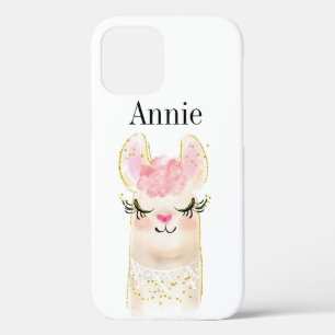 Llama Pink Wasserfarbname Case-Mate iPhone Hülle