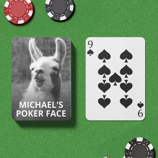 Llama Poker Face Spielkarten