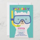 LLAMA POOL-PARTY EINLADUNG (Vorderseite)