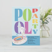 Llama Pool Party Summer Birthday Party Einladung (Stehend Vorderseite)