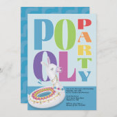 Llama Pool Party Summer Birthday Party Einladung (Vorne/Hinten)