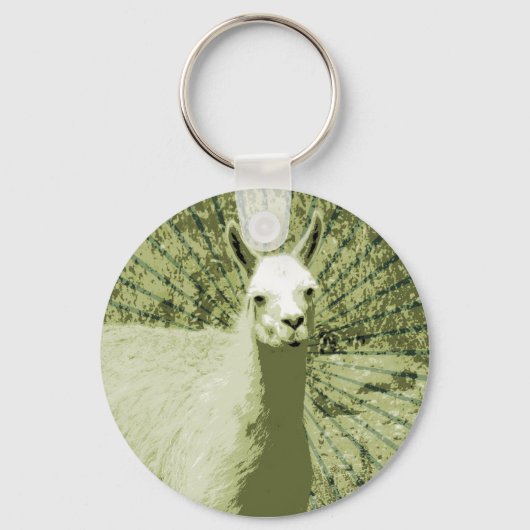 Llama Pop Art Schlüsselanhänger (Vorderseite)