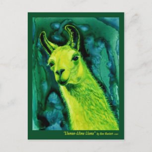 Llama Postcard - "Llemon-Llime Llama" Postkarte