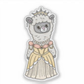 Llama Princess Aufkleber (Vorderseite)
