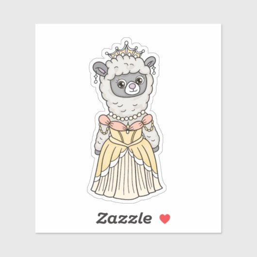 Llama Princess Aufkleber (Blatt)