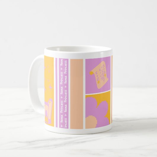 Llama Princess Coffee Tasse (Vorderseite Links)