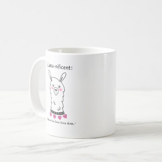 LLAMA QUOTE KAFFEETASSE (Vorderseite Links)