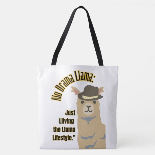 LLAMA QUOTE STIL TASCHE (Vorderseite)
