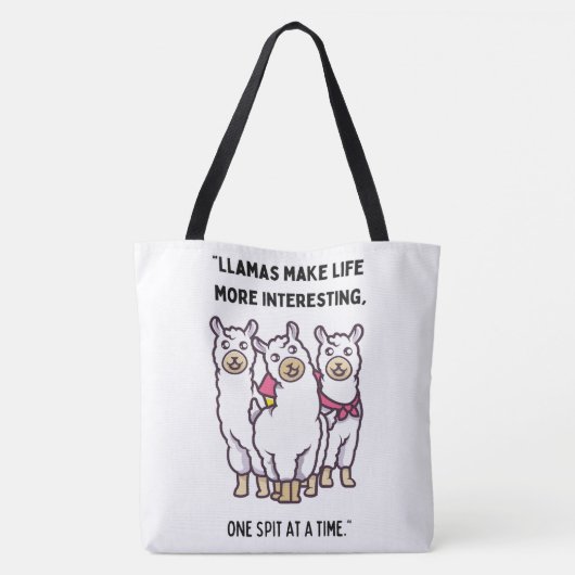 LLAMA QUOTE STIL TASCHE (Rückseite)