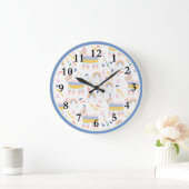 Llama Rainbow Baby Kinderzimmer Wall Clock Große Wanduhr (Zuhause)