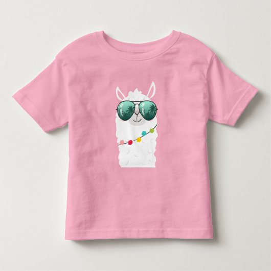 Llama Rama Birthday Party T - Shirt Girl Alpaca (Vorderseite)