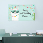 Llama Rama Geburtstagsparty Hintergrund Banner Alp (Messeveranstaltung)