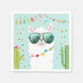 Llama Rama Paper Napkins Fiesta Party Alpaca Serviette (Vorderseite)