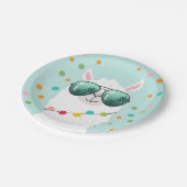 Llama Rama Paper Plate Mexican Fiesta Party Alpaca Pappteller (Schrägansicht)