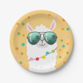 Llama Rama Paper Plate Mexican Fiesta Party Alpaca Pappteller (Vorderseite)