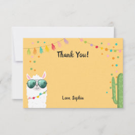 Llama Rama Vielen Dank Card Fiesta Party Alpaca Dankeskarte