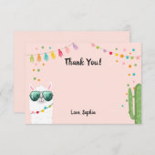 Llama Rama Vielen Dank Card Fiesta Party Alpaca Dankeskarte (Vorne/Hinten)