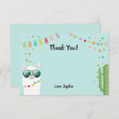 Llama Rama Vielen Dank Card Fiesta Party Alpaca Dankeskarte (Vorne/Hinten)