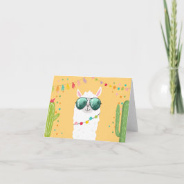 Llama Rama Vielen Dank Card Fiesta Party Alpaca Dankeskarte