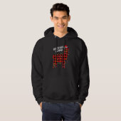 Llama Red Buffalo Kariert Brother Llama Christmas Hoodie (Vorne ganz)