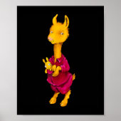 Llama Red Pajama für Kinder Poster (Vorne)