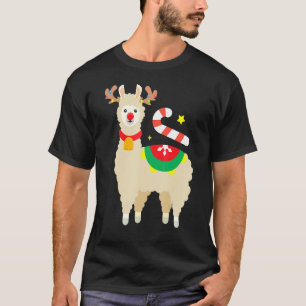 Llama Reindeer Funny Niedlich Alpaca Weihnachten T-Shirt