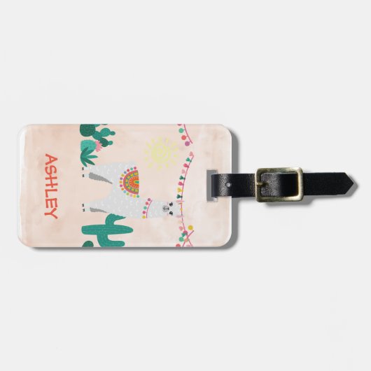 Llama Reise Gepäckanhänger (Vorderseite horizontal)