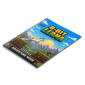 Llama, Retro-8-Bit-Pixel-Art Notizblock (Linke Seite)