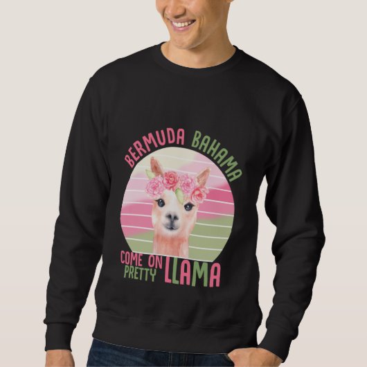 Llama Retro Niedlich Sweatshirt (Vorderseite)