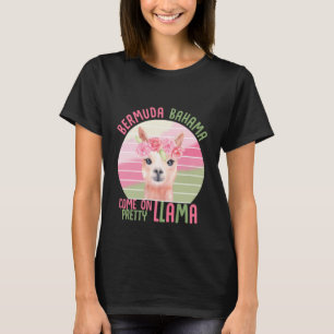Llama Retro Niedlich T-Shirt