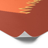 Llama Retro Sunset Poster (Ecke)